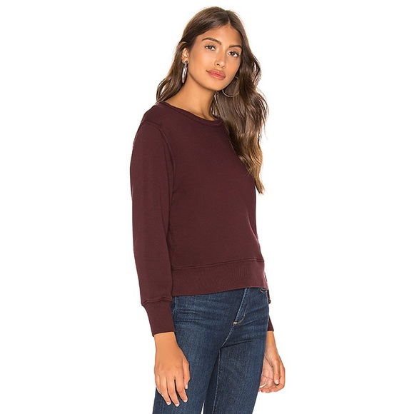 AGOLDE PREMIUM BURGUNDY SWEATSHIRT - Picture 2 of 11